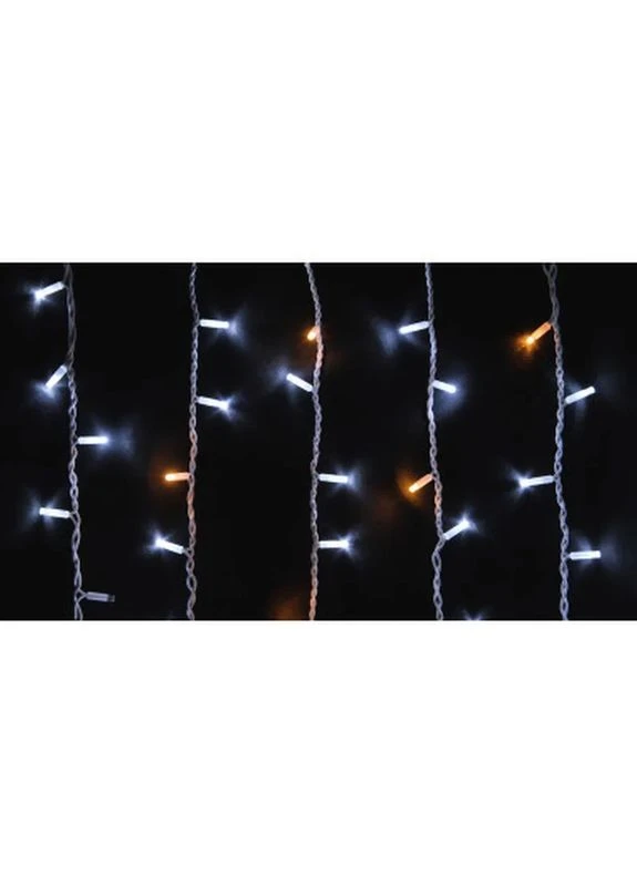 Гірлянда ICICLE 108LED 2x1 м Жовтий flash Білий/Білий IP44 (90015177) Delux (396948750)