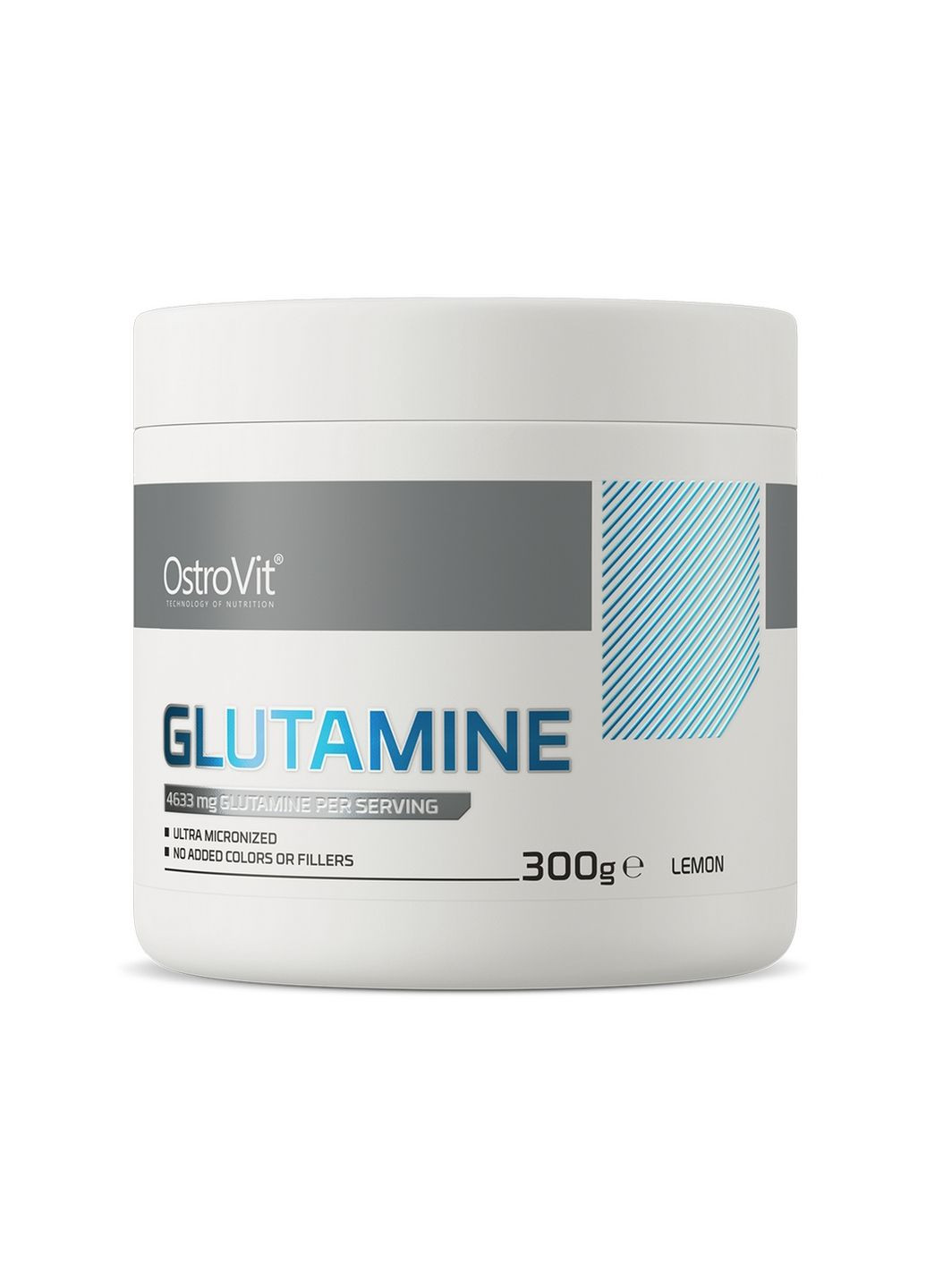 Амінокислота Glutamine, 300 грам Лимон Ostrovit (293338313)