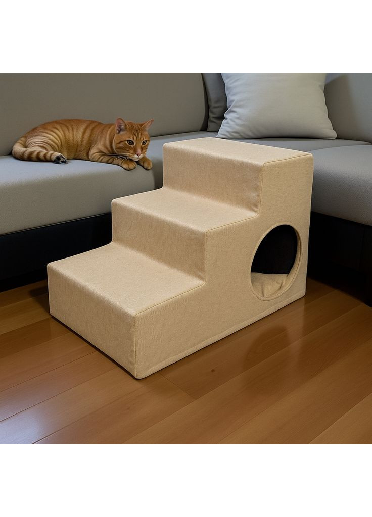 М'які сходи для собак на диван і ліжко/М'яка драбинка для собак на диван і лобко 36х35х50 см P&S (367271347)