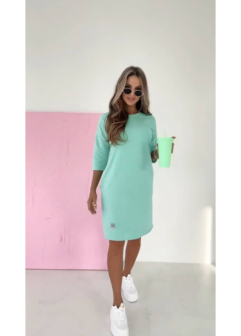 М'ятна кежуал жіноча сукня-світшот Україна однотонна