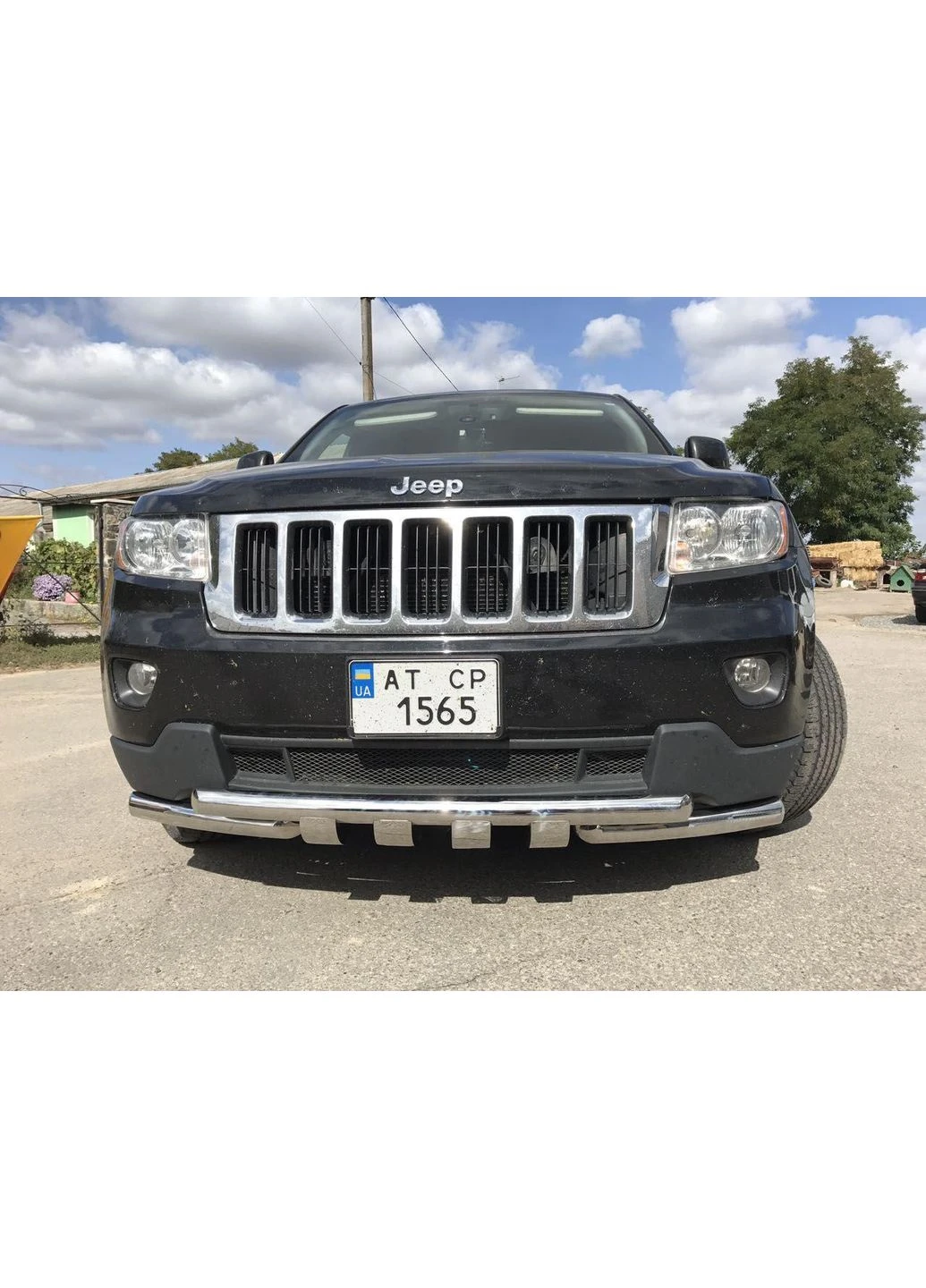 Защита переднего бампера (ус двойной SHARK) Jeep Grand 2010-2013 Cherokee Grand Cherokee (398174664)