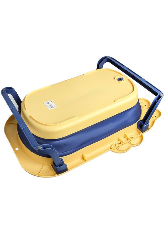 Дитяча складана ванночка Bestbaby BH-327 Blue + Yellow для купання 1 шт. Baby Best (352012427)