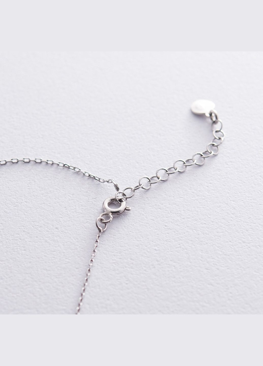 Серебряное колье с буквой О 18623оч 40 Oniks (264023549)