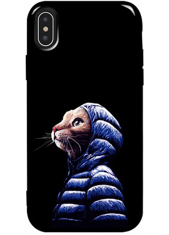Чехол-накладка Pure TPU 2mm Print Case Apple iPhone X/XS #76 Catcoat Black Toto (301782733)