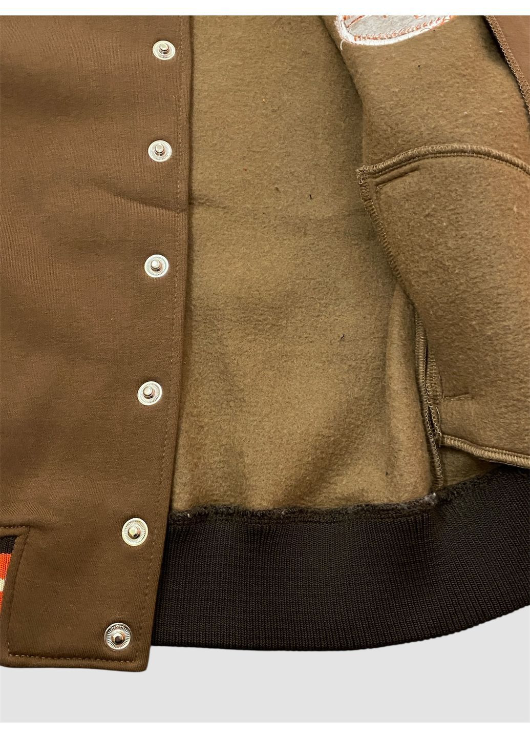 Бомбер с начесом для мальчика Овен на кнопках (366393930)