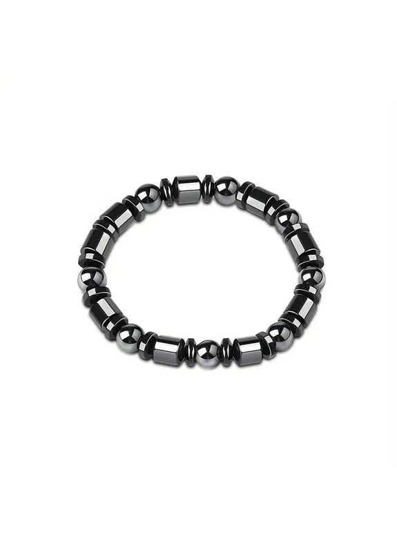 Браслет чорний еластичний Sigillum з агатовими намистинами 19 см OrnatusDivinus384 Liresmina Jewelry (367831402)