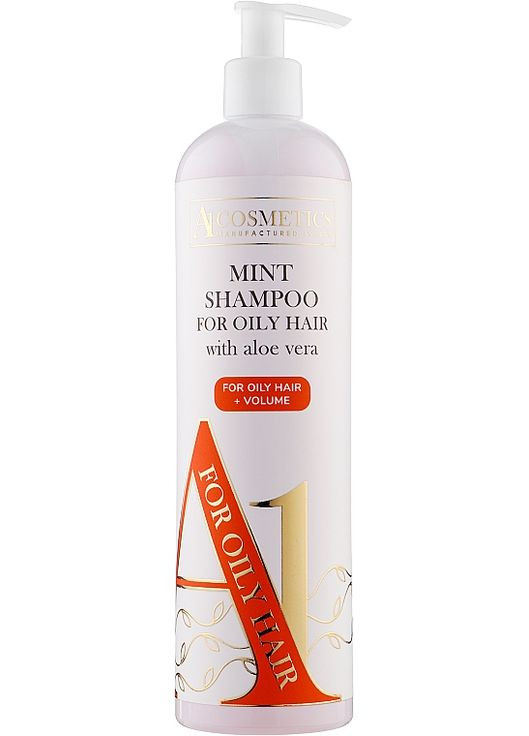 Мятный шампунь для жирных волос Mint Shampoo For Oily Hair With Aloe Vera + Volume 500ml (1062621-73839) A1 Cosmetics (368906383)