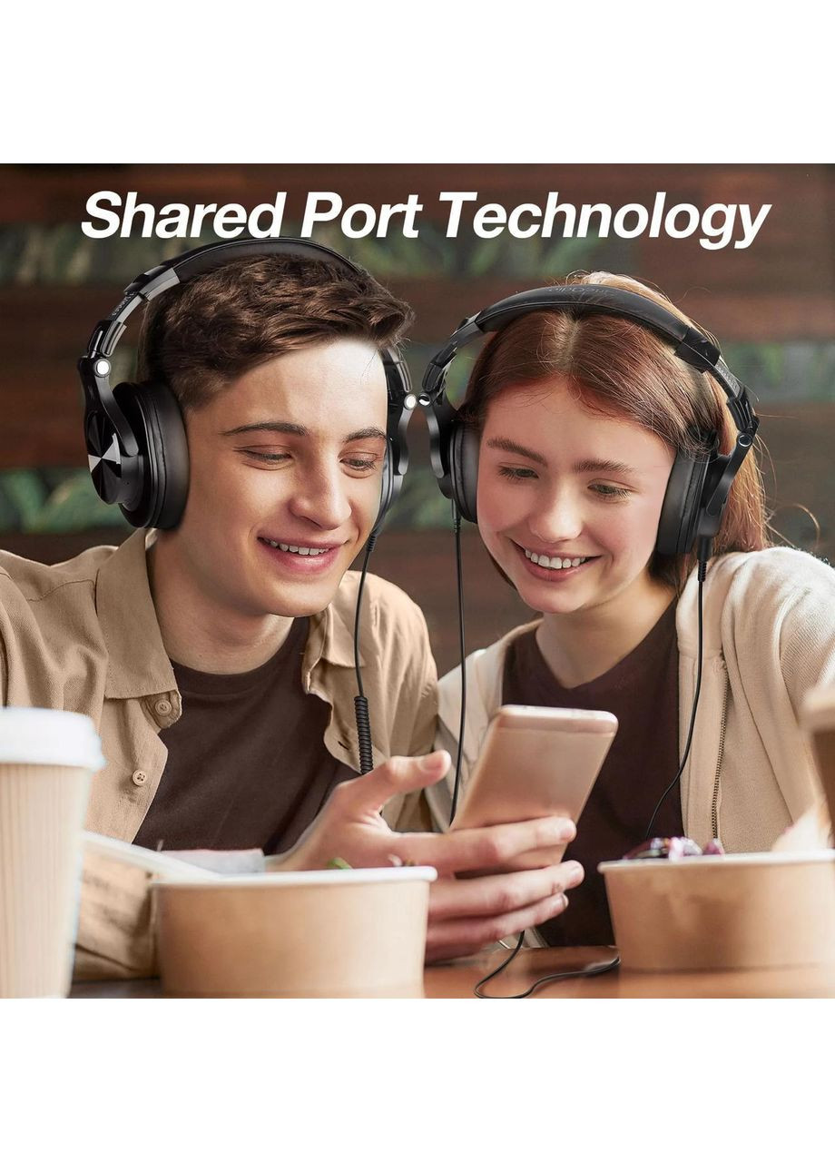 Студийные беспроводные наушники A70 с микрофоном и шумопоглощением Накладные наушники для DJ, студии и микширования Oneodio (368785921)