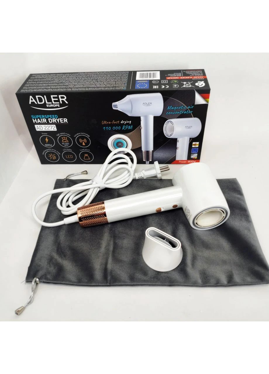 Фен з іонізацією AD 2272 1800Вт Adler (396874260)
