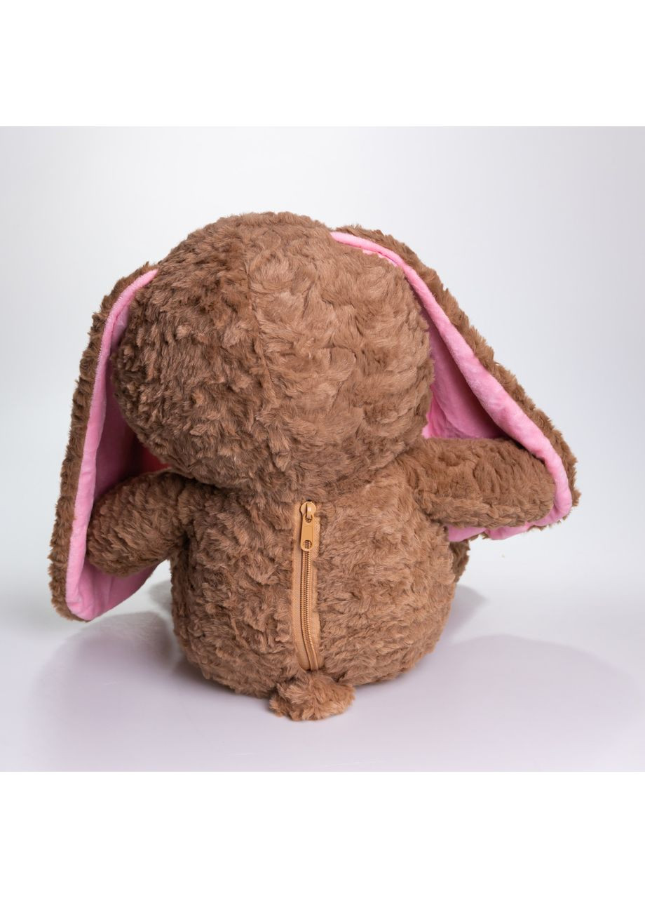 М'яка іграшка-плед, подушка 3 в 1 Зайчик плед в іграшці 35×32×40 (см) дитячий плед іграшка Коричневий 509-9BR Yiwu (370707185)