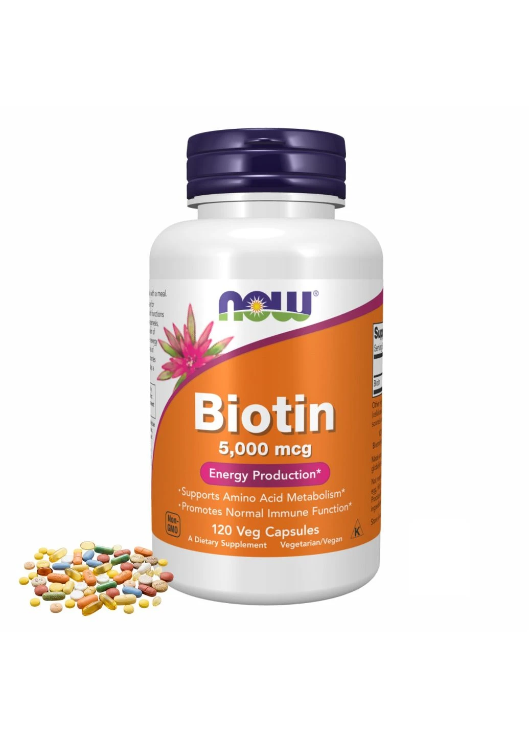 BIOTIN 5000mcg - 120 vcaps Now Foods (385429521)