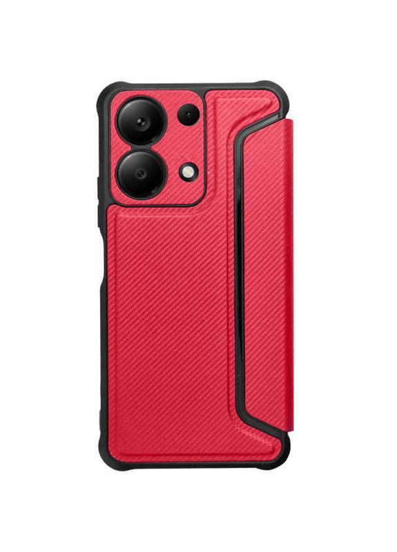 Кожаный чехол-книжка Razor (PU) для Xiaomi Redmi Note 13 4G Red Getman (357209545)