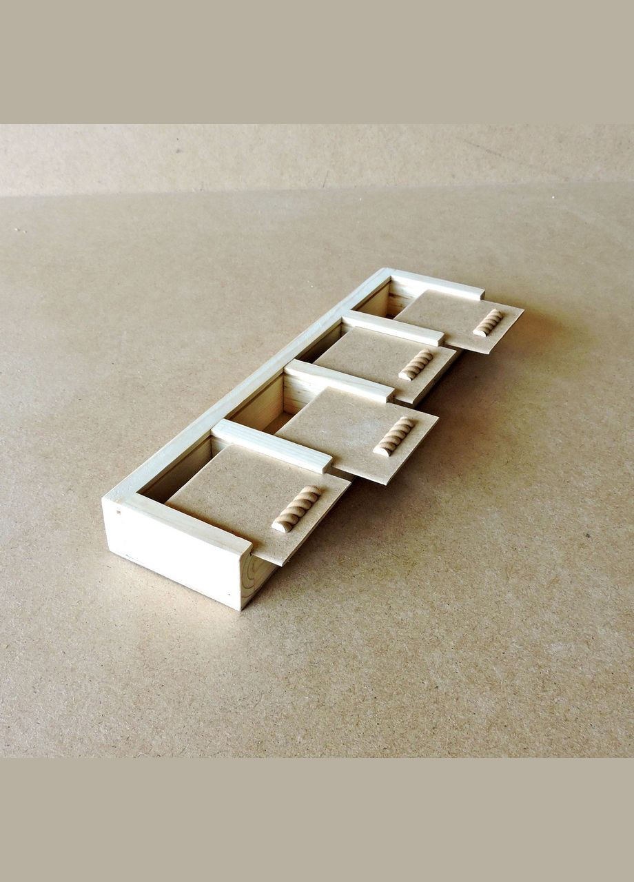 Пенал дерев'яний "Нарцис 4" 10х40х4см No Brand (328910757)