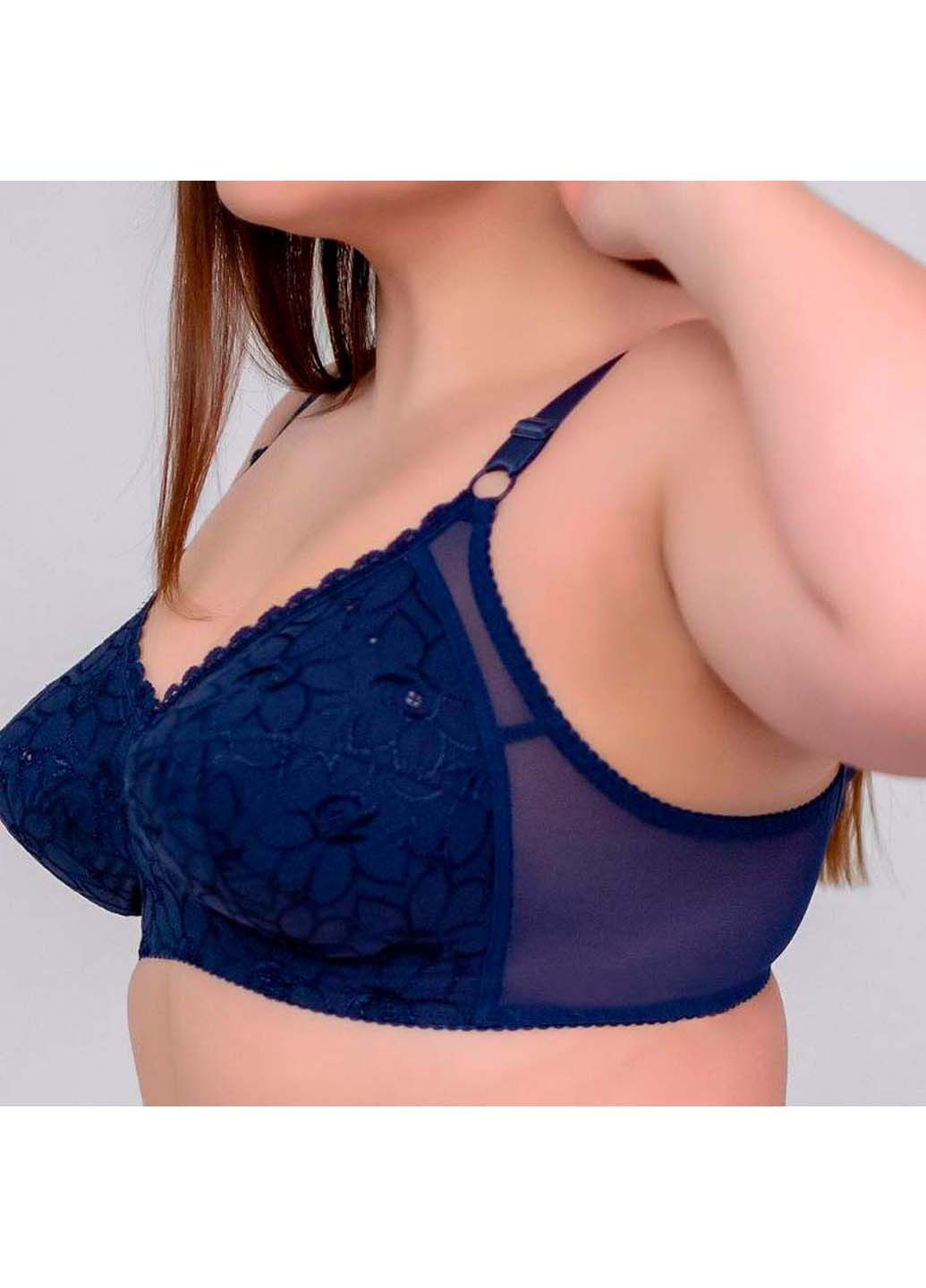 Синий бюстгальтер Elita без косточек хлопок, полиамид, эластан