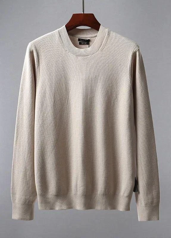 Бежевий демісезонний светр з бавовни Massimo Dutti