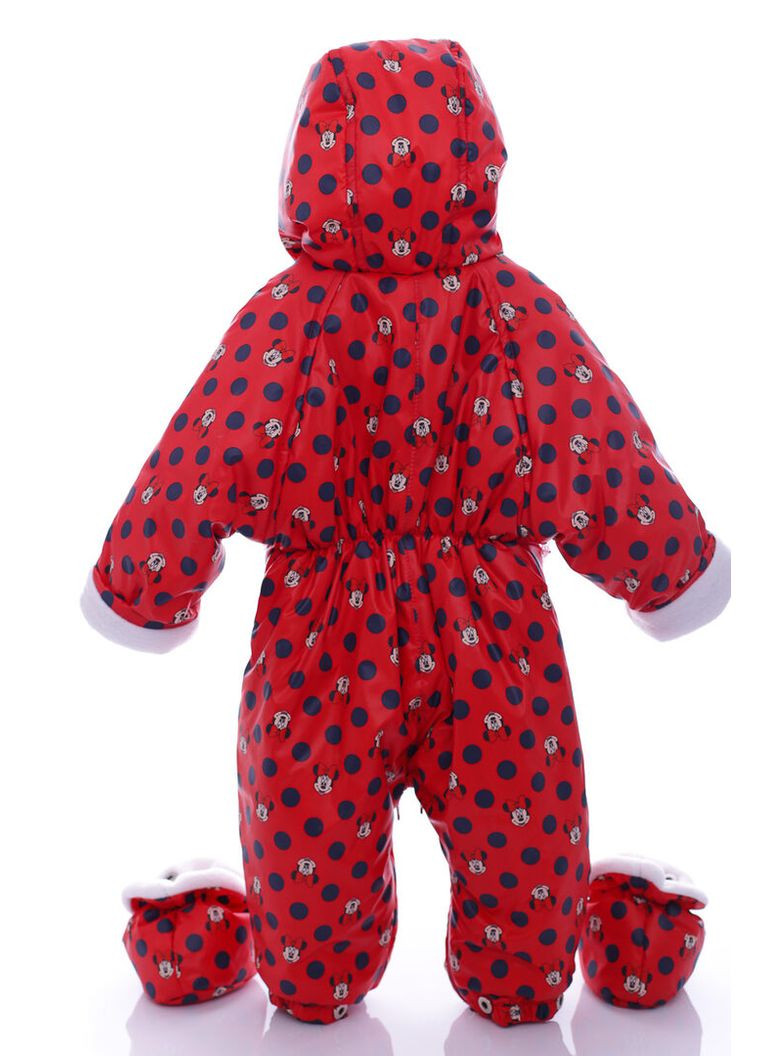 Комбінезон Трансформер на флісі у горох з принтом Мінні червоний 86 см (40752) BABYKROHA (315423968)