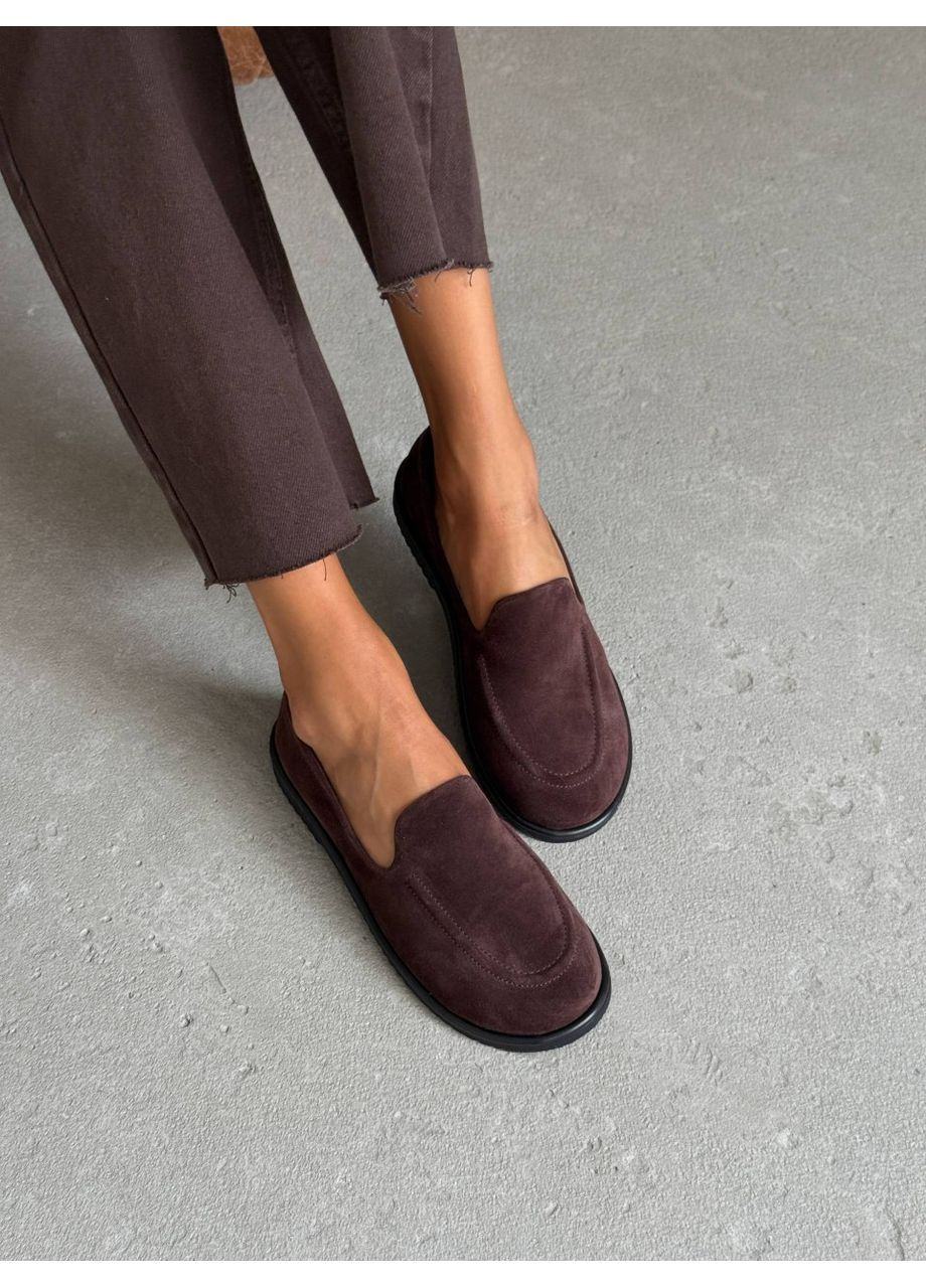 Замшеві Лофери з анатомічним носиком для широкої стопи Helen (355796333)