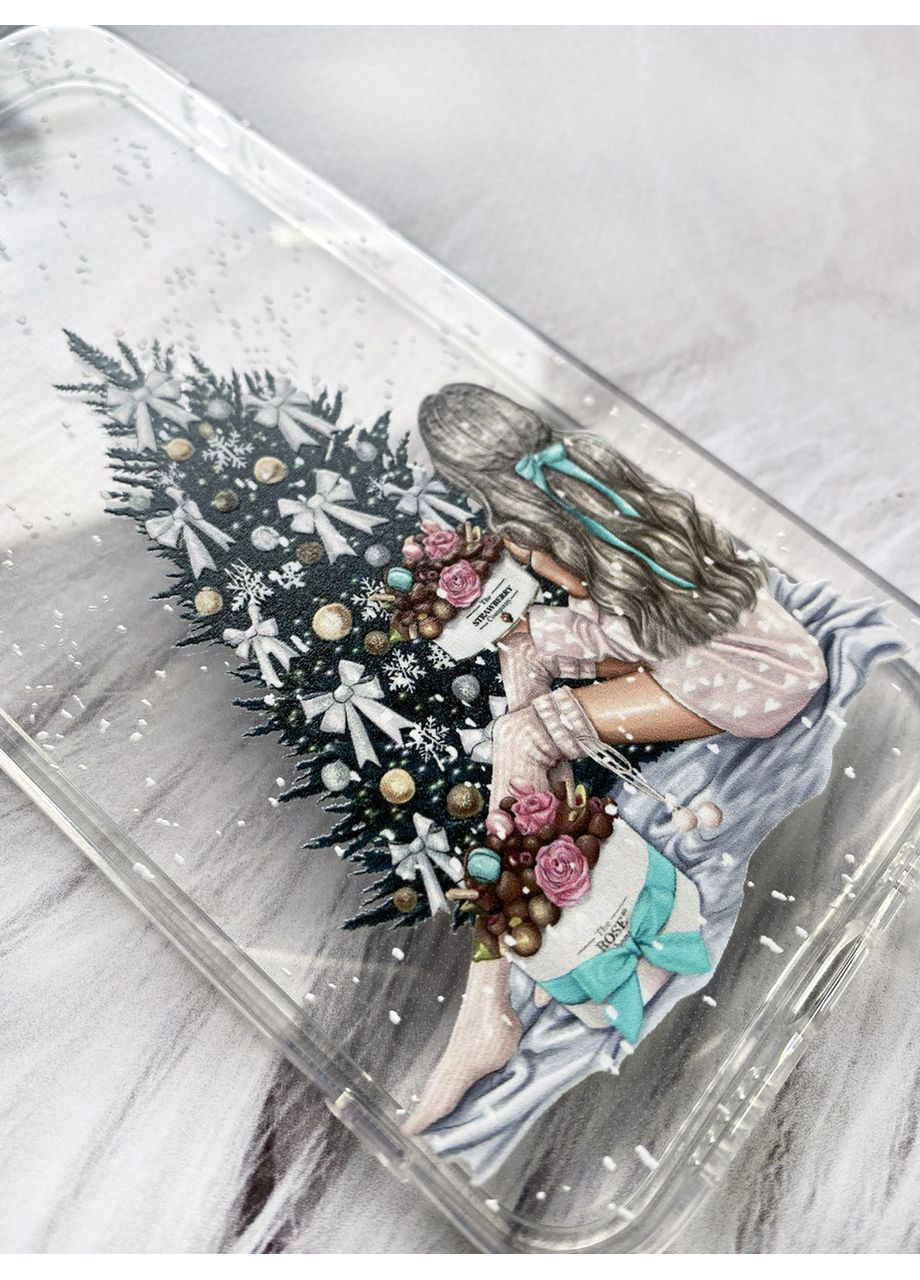 Чохол з потовщеними кутами на Xiaomi Redmi 12C:: Дівчина біля ялинки (новорічний принт 139) Creative (362963253)