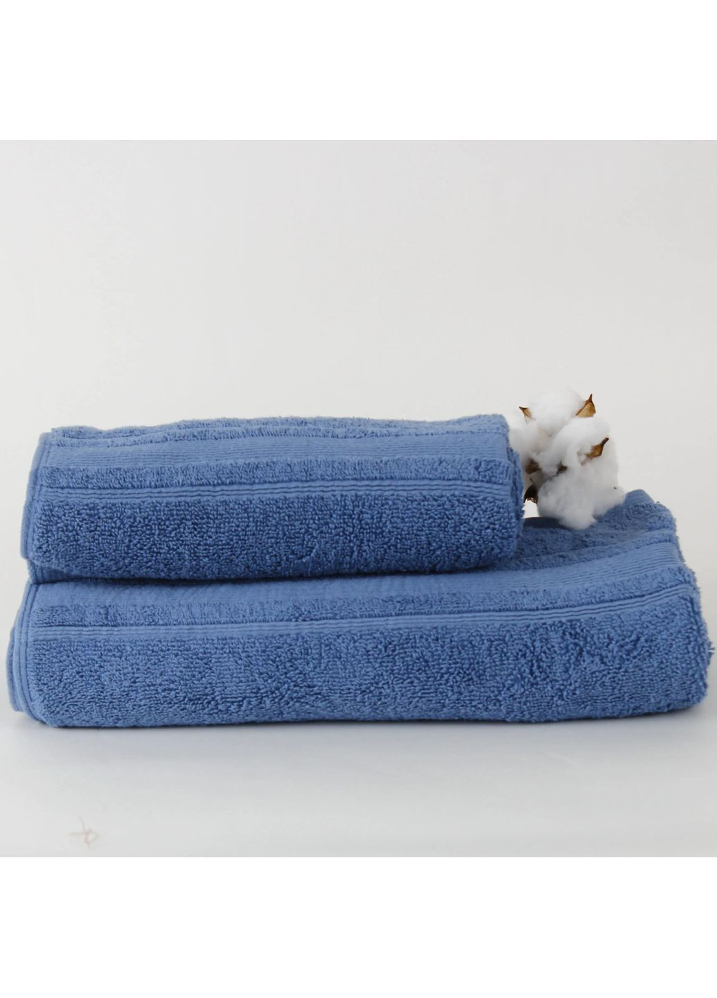 Бавовняний рушник 50*90 см, 550 г/м2 Fancy від тм Світло-синій ТЕП однотонний блакитний