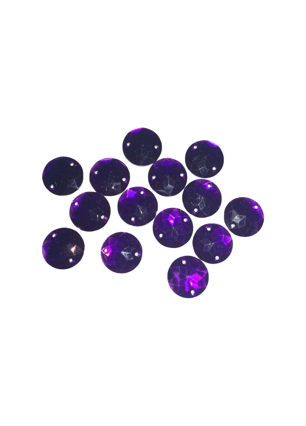 Камені пришивні Коло маленьке 14мм/30шт Фіолетовий FROM FACTORY IFX (340464675)