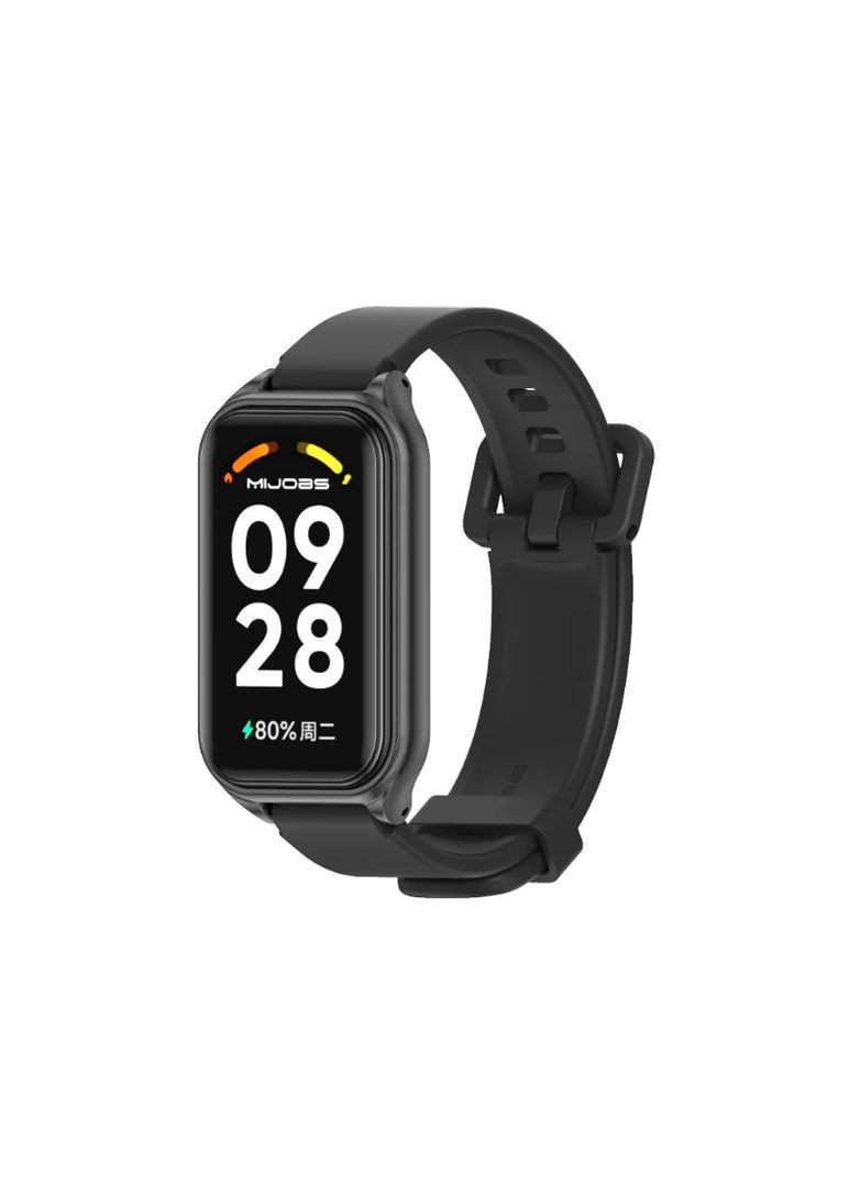 Силиконовый ремешок Classic для фитнес браслета Xiaomi Mi Smart Band 8 Active - Black MiJobs (334011931)