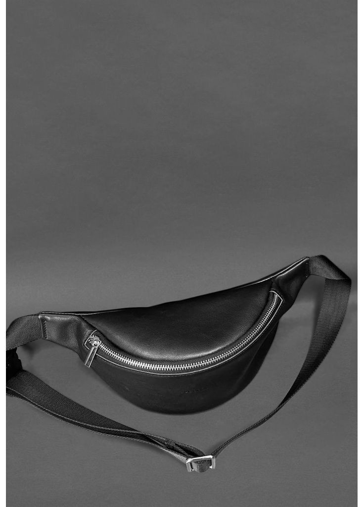 Шкіряна поясна сумка-бананка Kanny чорна BlankNote (348359334)