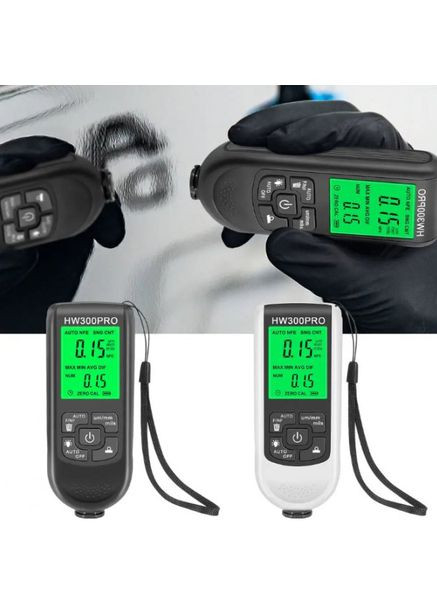 Цифровий товщиномір автомобільної фарби, покриття VKTECH HW-300PRO Чорний No Brand (300577694)