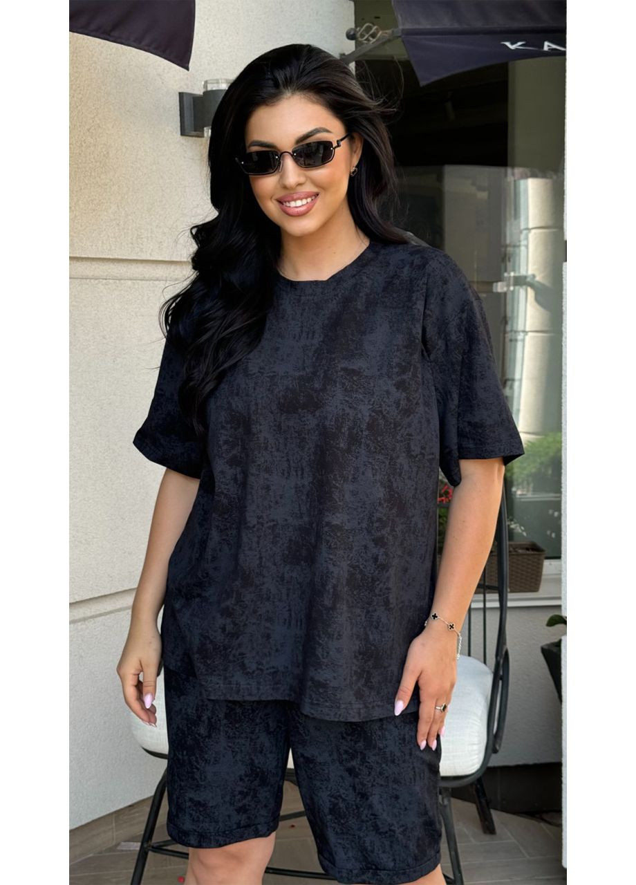 Женский летний костюм с футболкой и шортами трикотаж хлопок Modena (297949107)