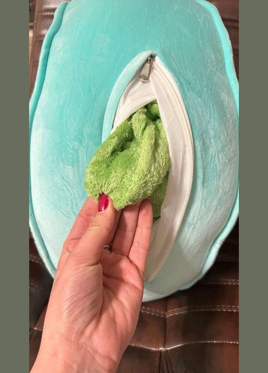 Плед-подушка іграшка 3 в 1 м'яка дитяча банан Блакитний (П4К-banan-001-01) No Brand (308754768)