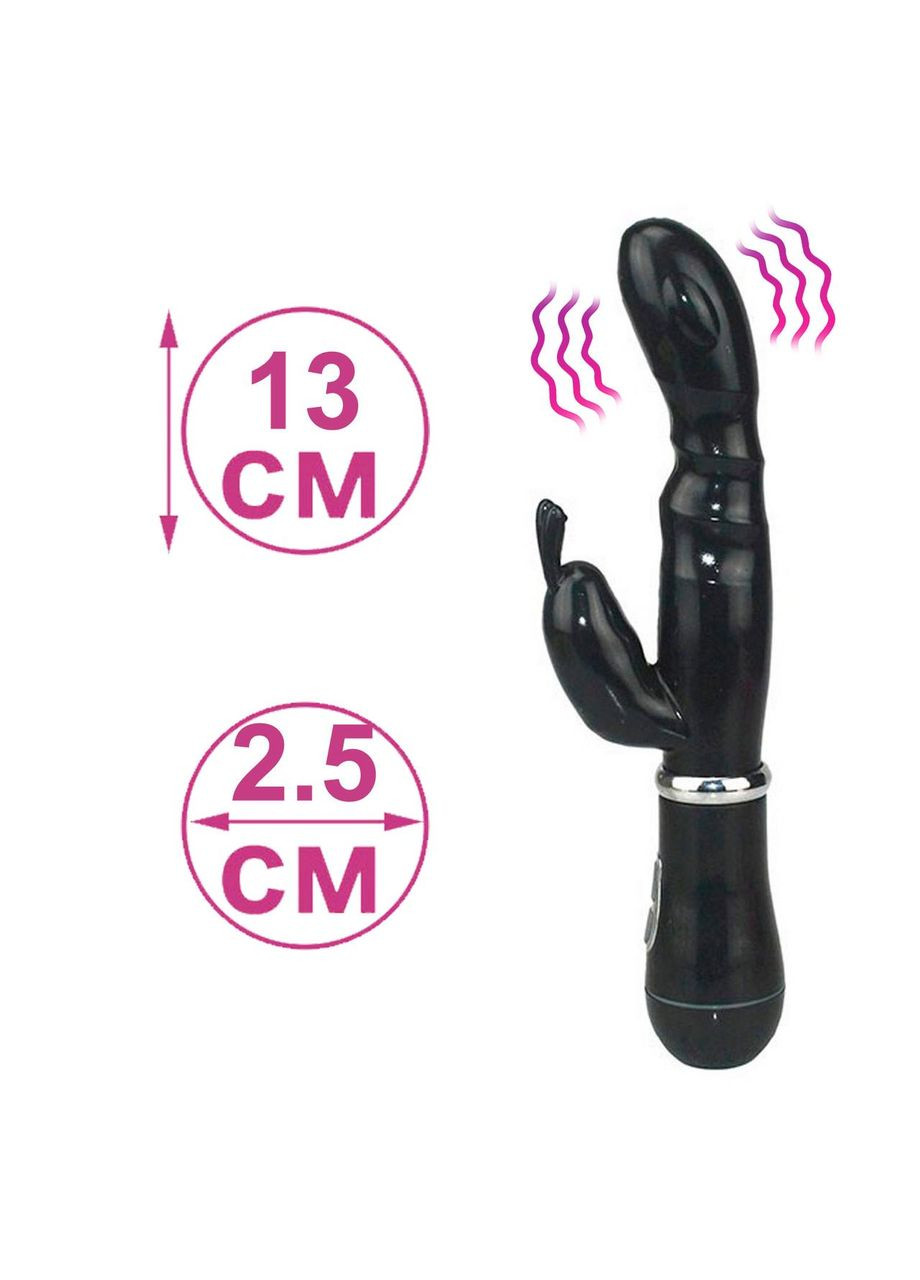 Двойной вибратор кролик черного цвета 12 режимов вибрации Bunny Vibrator China (317747694)
