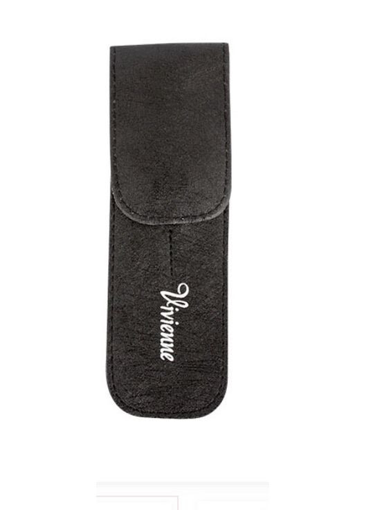 Чохол на 2 пінцети для нарощування вій із магнітною кнопкою чорний VIVIENNE (314932715)