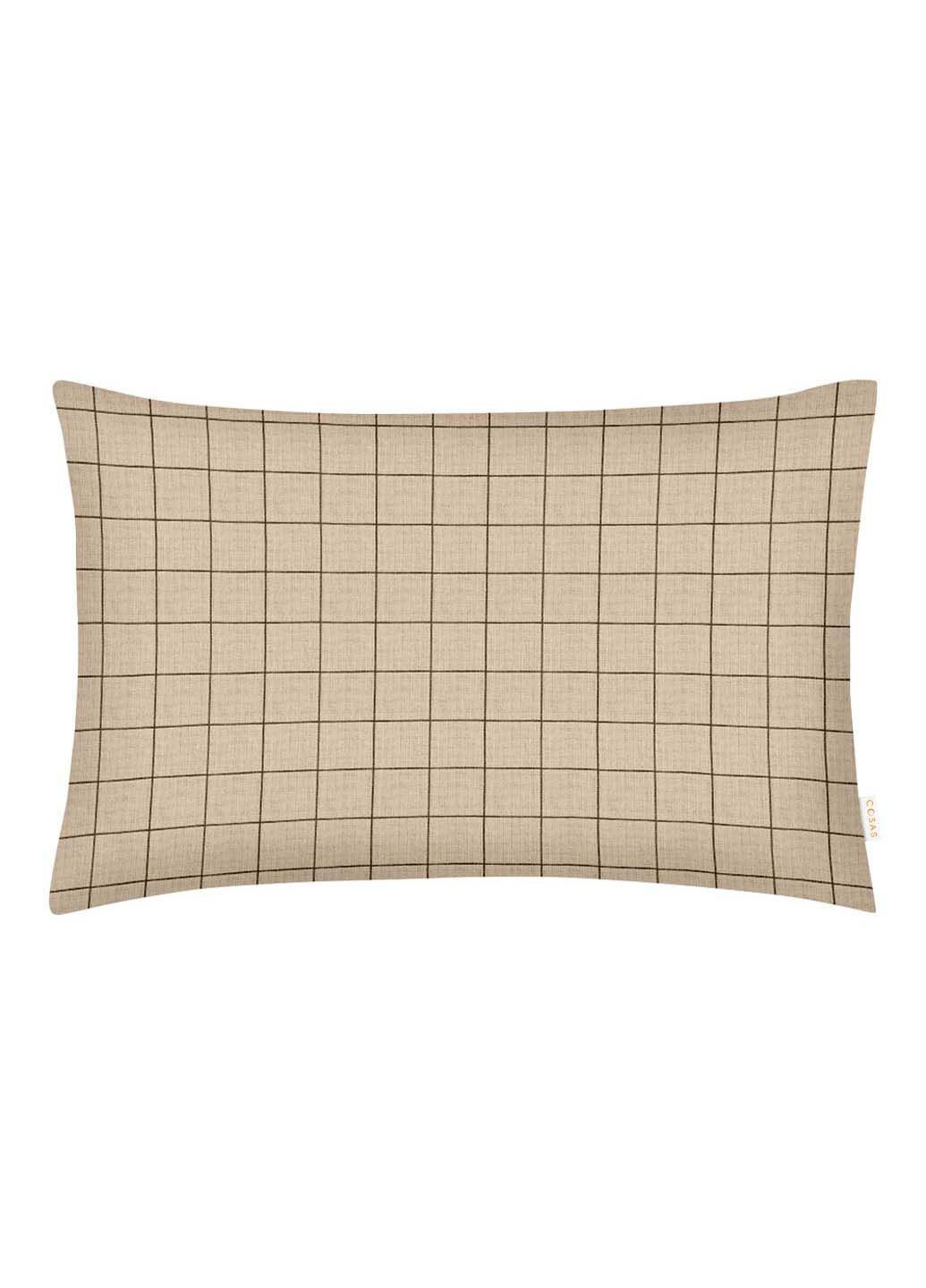 Двоспальна постіль з простирадлом на гумці BEIGE GEOMETRY CS2 180х220 см Cosas (307475080)