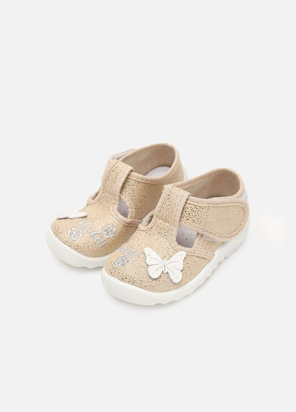 Бежевые слипоны для девочки цвет бежевый цб-00280759 Waldi