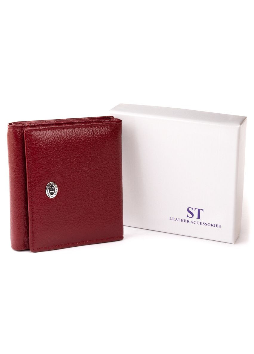 Жіночий гаманець із натуральної шкіри з монетницею 19257 Бордовий st leather (306881459)