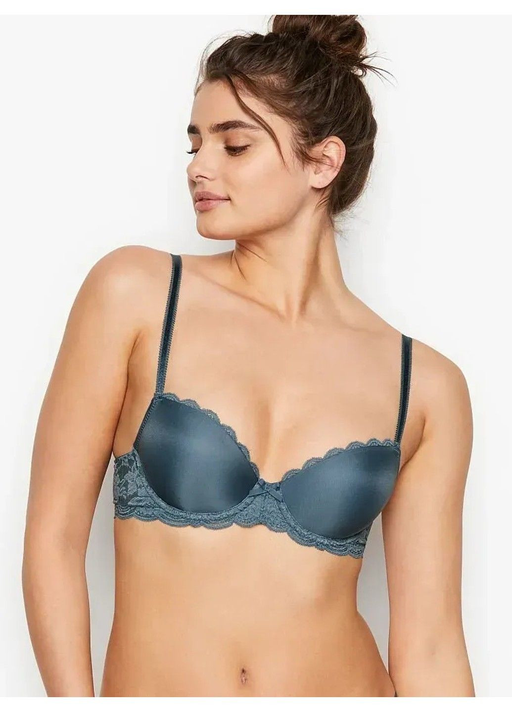 Тёмно-синий бюстгальтер деми lined dream angels bra Victoria's Secret