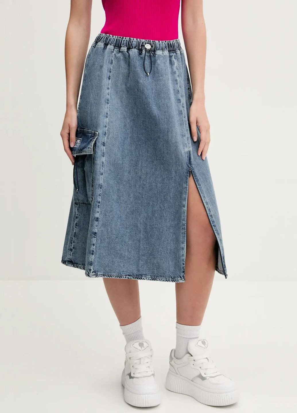 Голубая юбка Moschino Jeans