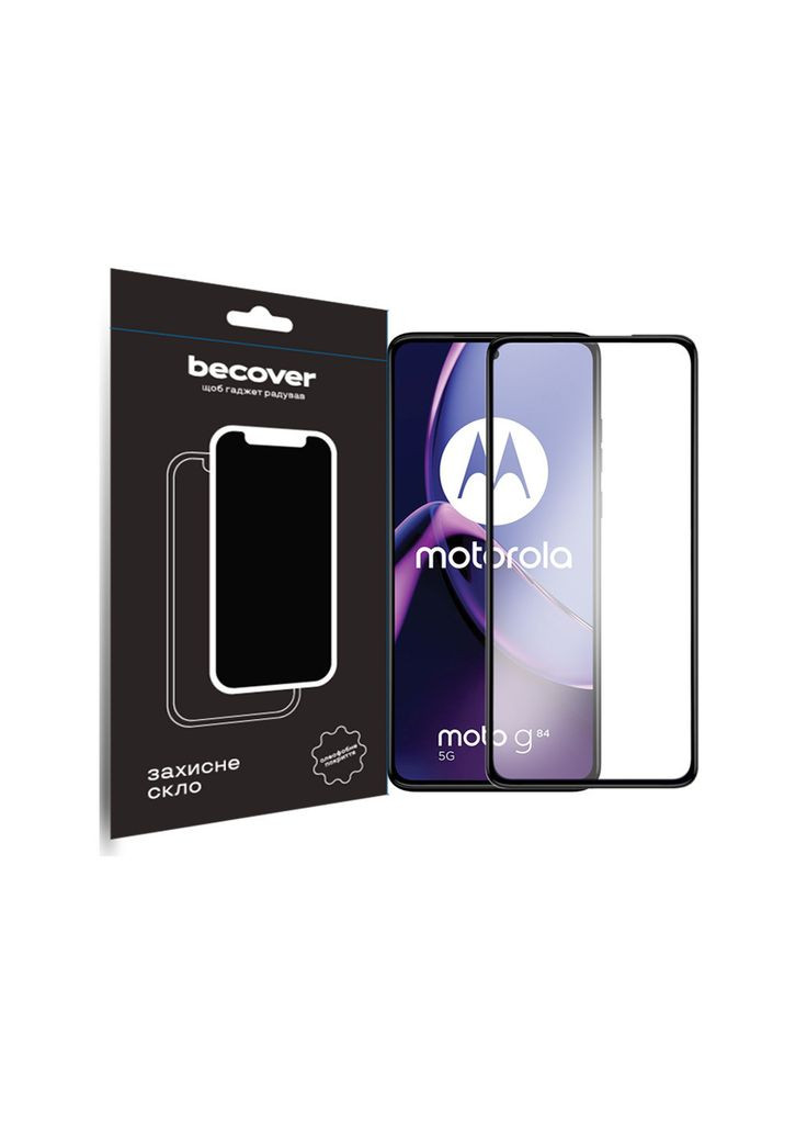 Стекло защитное (m319536) BeCover Motorola Moto G84 Black (367069080)