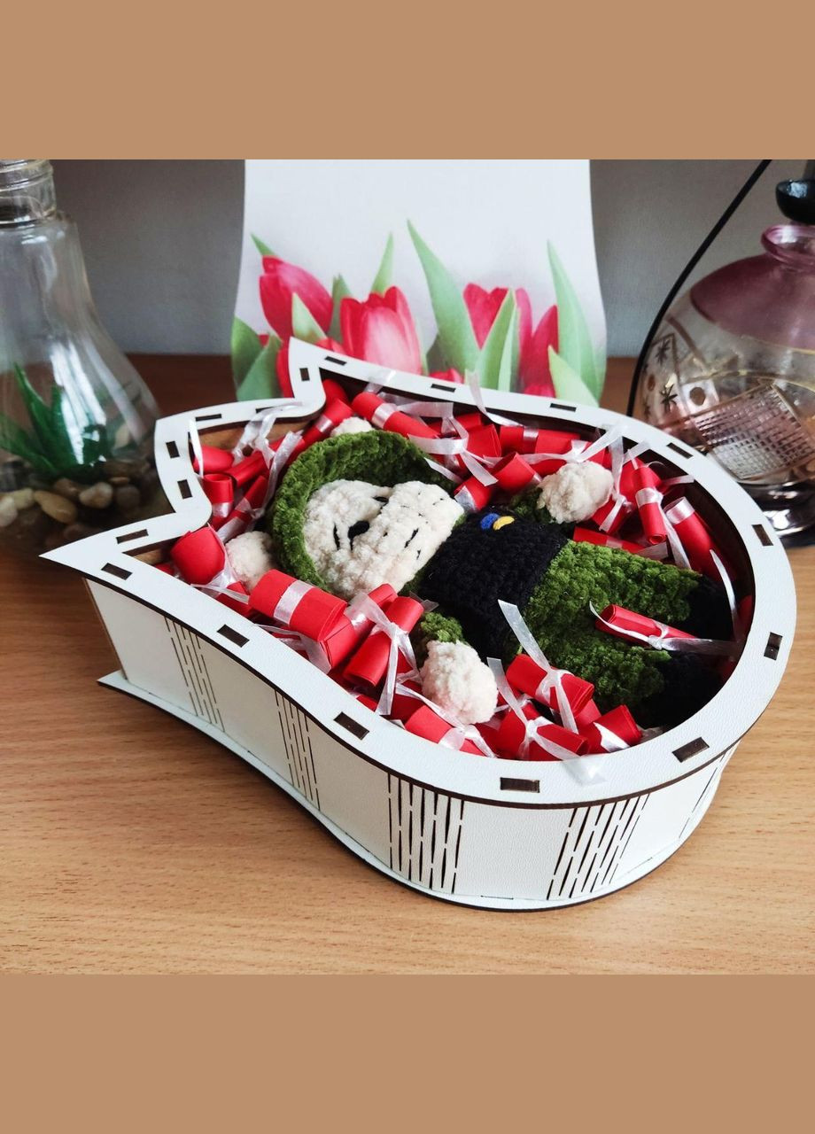 Подарунковий бокс з м'якою іграшкою та 101 причиною «Чому я тебе кохаю» для дівчини (ar159) No Brand (317275938)