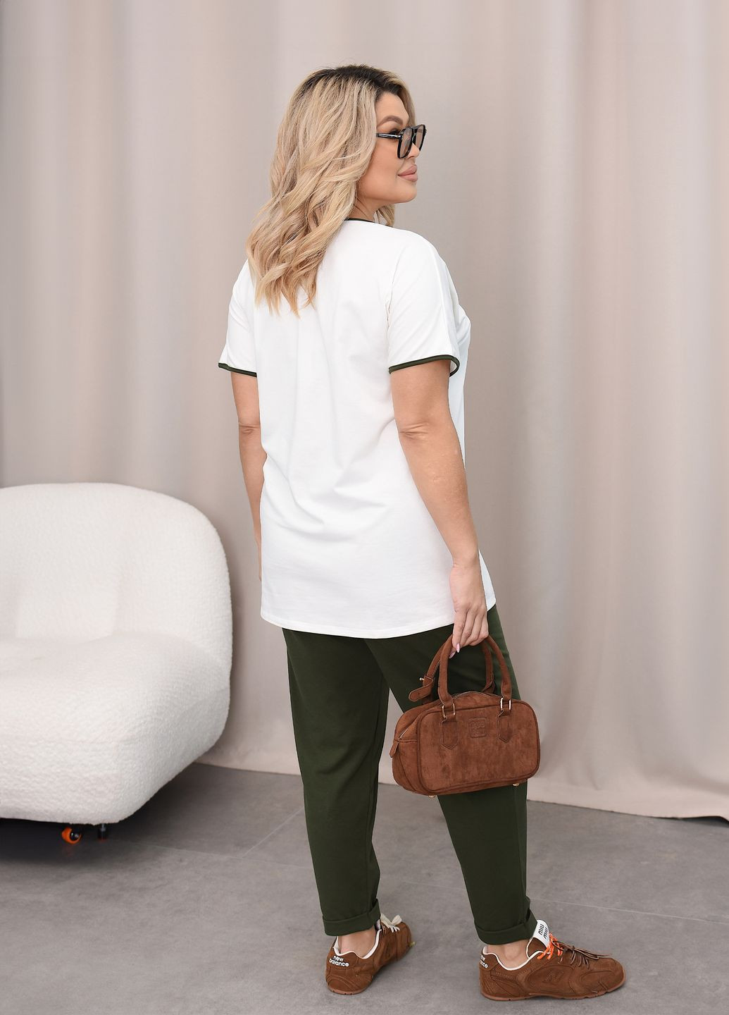 Костюм жіночий літній з куліру оверсайз (футболка + штани) No Brand (336390374)