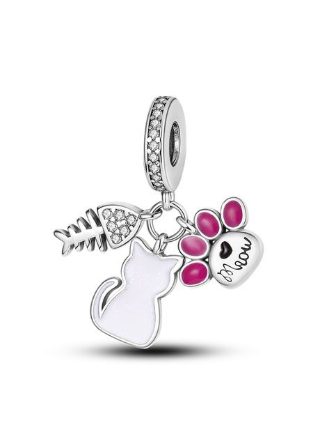 Серебряные серьги "Котик" Kabluchka (355347372)