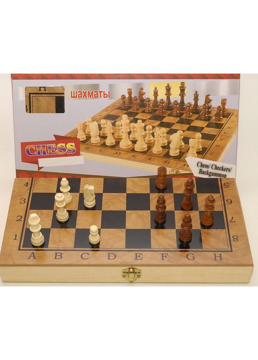 Ігровий набір: Шахи + Шашки + Нарди (34,5 × 34,5 см) No Brand - (362947638)