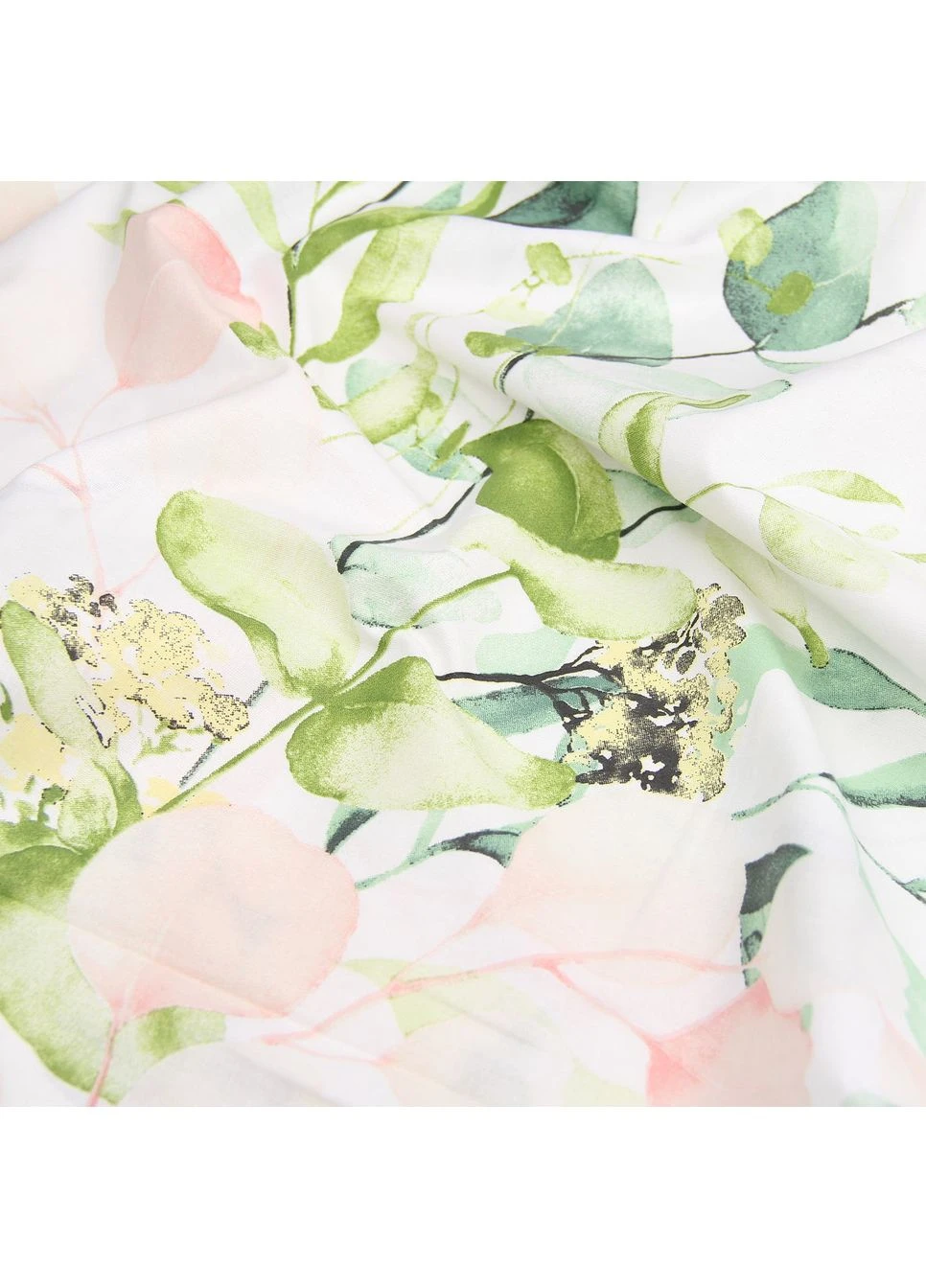 Євро постільна білизна з простирадлом на резинці FLORAL LEAVES (4822052260852) Cosas (392827851)
