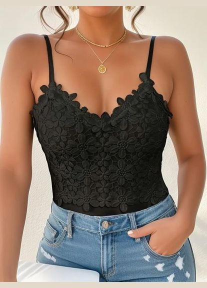 Боді квіткове мереживне 315 No Brand (350886099)