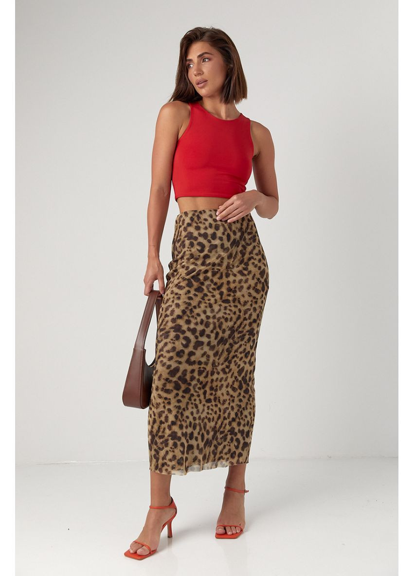 Однотонний кроп-топ із еластичної тканини Lurex — 370379893