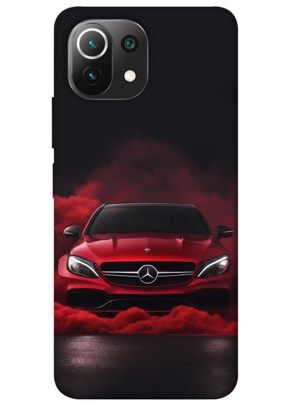 Чехол с принтом для Xiaomi Mi 11 Lite / для Ксяоми, сяоми, ксиоми ми 11 лайт Red Mercedes No Brand (338601144)
