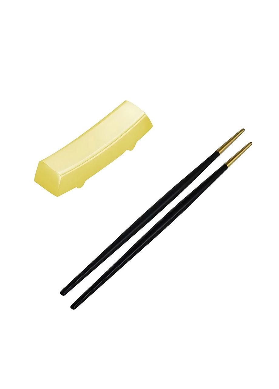 Комплект золотої підставки та паличок для суші золото із чорною ручкою для дому ресторанів, кафе. REMY-DECOR (293152677)