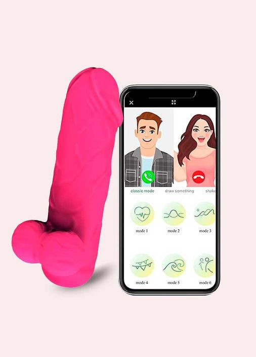 Реалистичный смарт мини-вибратор для клитора Love Spouse фуксия – Смарт вибраторы No Brand (370612039)