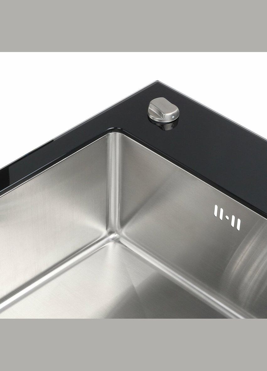 Кухонная стеклянная мойка Handmade Black Glass (600х510х200) Germece (342069809)