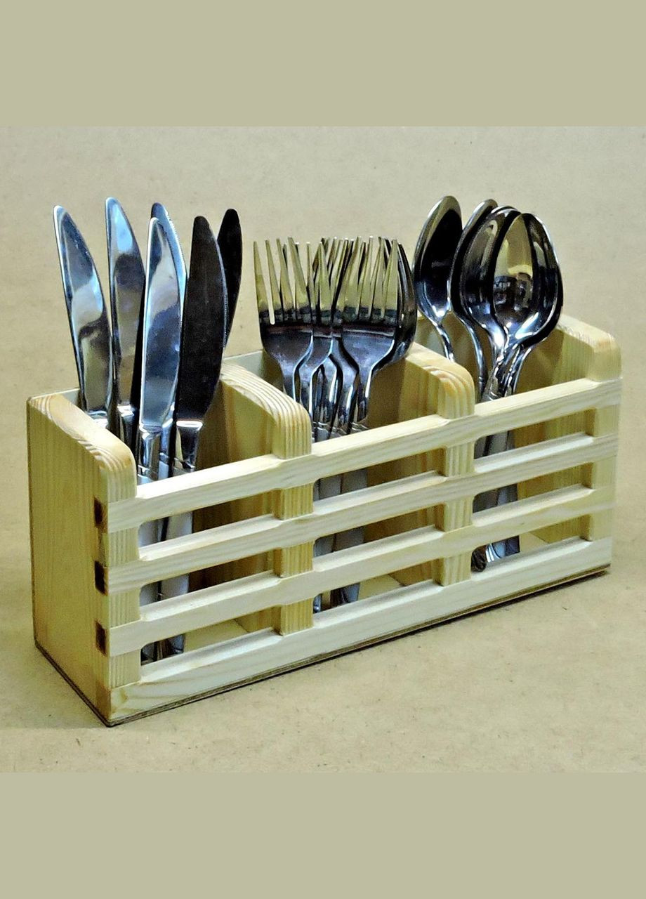 Подставка для столовых приборов из дерева Тополино бланже (ПСП-000501) No Brand (327423644)