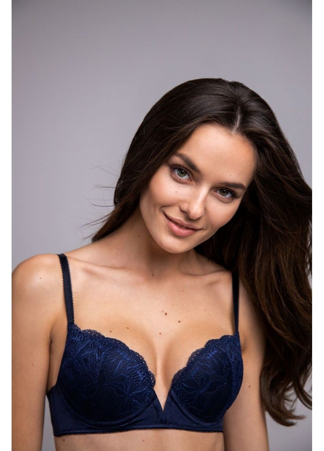 Тёмно-синий 1075-76 nita leaves бюстгальтер Jasmine с косточками микрофибра